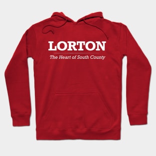 Lorton, Heart of South County - White Print Hoodie